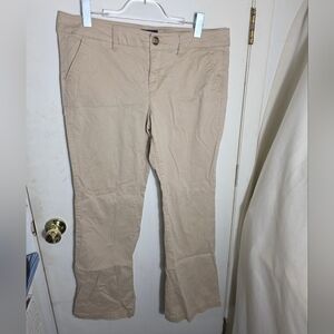 American Eagle Outfitters Chino Kick Boot Stretch Tan Khaki Women's Size 16